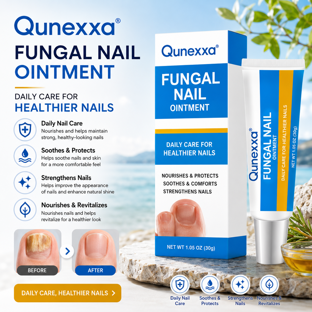 Onychomycosis killer: Powerful antibacterial, repairing and brightening nails